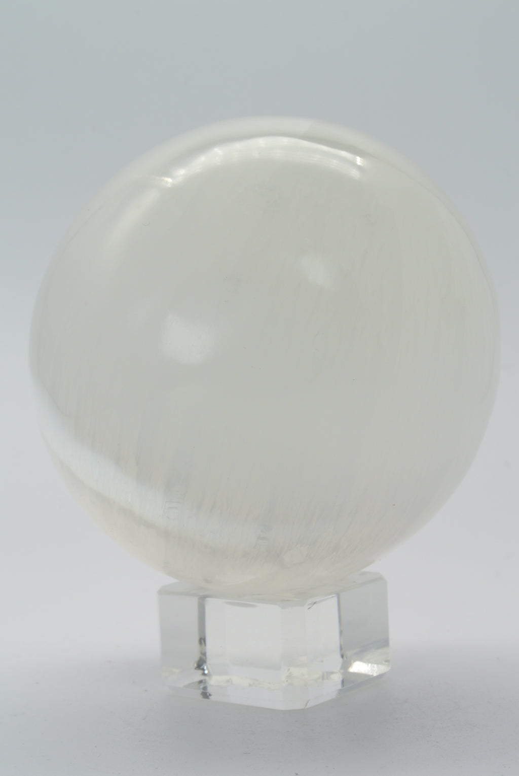 Selenite Sphere with Base