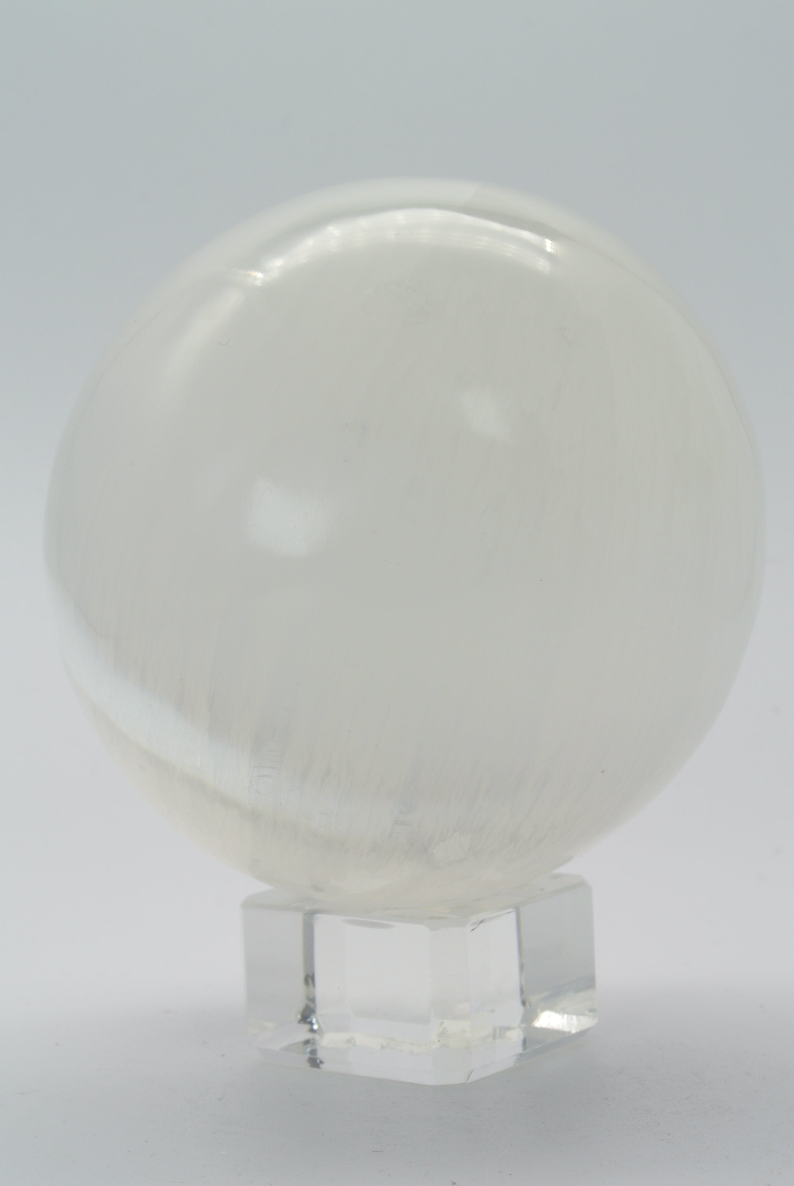 Selenite Sphere with Base