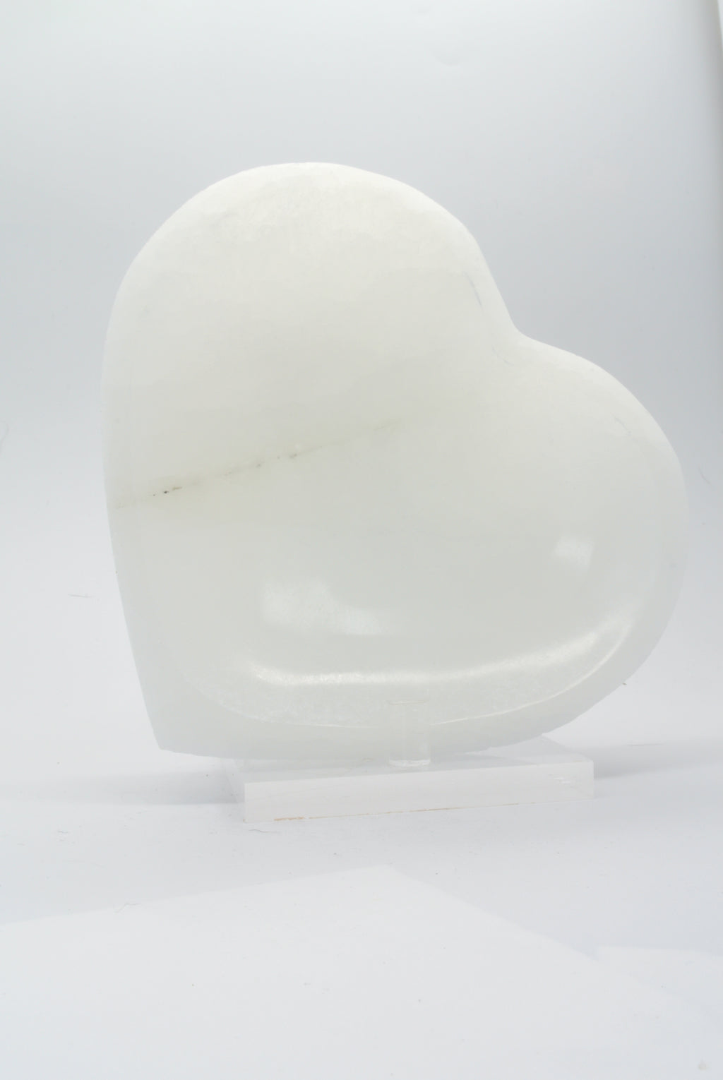 Selenite Heart Bowl 12cm
